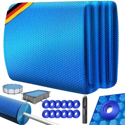 KESSER® Pool Solarabdeckplane   Solarfolie Stärke 120μm   Solarabdeckung Solarplane zuschneidbar   Poolsolarplane Solar Folie inkl. 1x Lochzange & 12x Ösen   Poolheizung für Wassererwärmung Wärmeplane