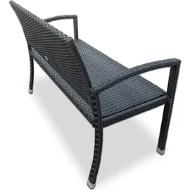 CASARIA Gartenbank 122 x 58 x 87 cm Schwarz