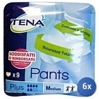6x Tena Pants Plus Unterwäsche Für Inkontinenz Unisex 9 Stk
