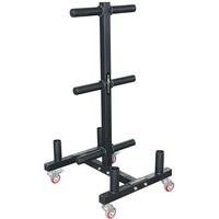 Sporttrend 24® Bumper Plate Rack auf Rollen, Hantelscheibenständer Ständer