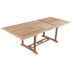 Garden Pleasure Gartentisch SOLO natur rechteckig 100,0 x 180,0 / 240,0 x 75,0 cm