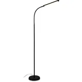 Briloner – LED Stehlampe dimmbar als Deko im Wohnzimmer und Leselampe, Schwenkbare LED Lampe, Wohnzimmerlampe, Touch, Indirekte Beleuchtung, Schwarz