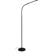 Briloner – LED Stehlampe dimmbar als Deko im Wohnzimmer und Leselampe, Schwenkbare LED Lampe, Wohnzimmerlampe, Touch, Indirekte Beleuchtung, Schwarz