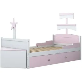 XDOVET Kinderbett Segelbootform 90 x 200 cm Kiefer blau