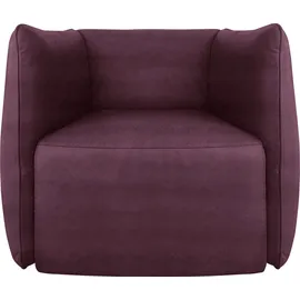 Egoitaliano Sessel EGOITALIANO "Ludo Loungesessel, Designsessel, Clubsessel, elegant und zeitlos", lila (plum), B:80cm H:68cm T:80cm, Sessel, Sessel, mit tollem Sitzkomfort, Solitärsessel