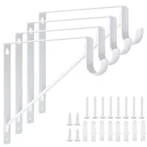 apacali Schrankstangenhalterungen 27,9 x 27,9 x 2,5 cm Weiß