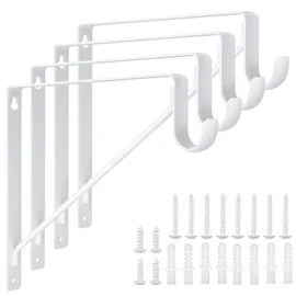apacali Schrankstangenhalterungen 27,9 x 27,9 x 2,5 cm Weiß