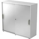 Hammerbacher Serie 9 Aktenschrank 120 x 40 x 110 cm Silber/Weiß