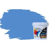 RyFo Colors Silikonharz Fassadenfarbe Lotuseffekt Trend Polarblau 1l - bunte Fassadenfarbe, weitere Blau Farbtöne und Größen erhältlich, Deckkraft Klasse 1