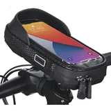 Fahrrad-lenkertasche, Universelle Wasserdichte Fahrrad-handytasche, Motorrad-lenkertasche, Fahrrad-handyhalterung, 360 ° Drehbar