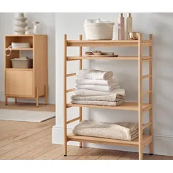 Tchibo - Sprossenregal mit verstellbaren Böden - 60x30,5x90cm - naturfarben - Holz / Rubberwood-Holz
