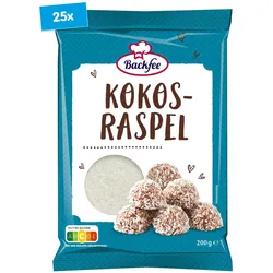 Backfee Kokosraspel 200 g, 25er Pack