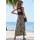 s.Oliver Maxirock Damen Schwarz/Sand Bedruckt 46