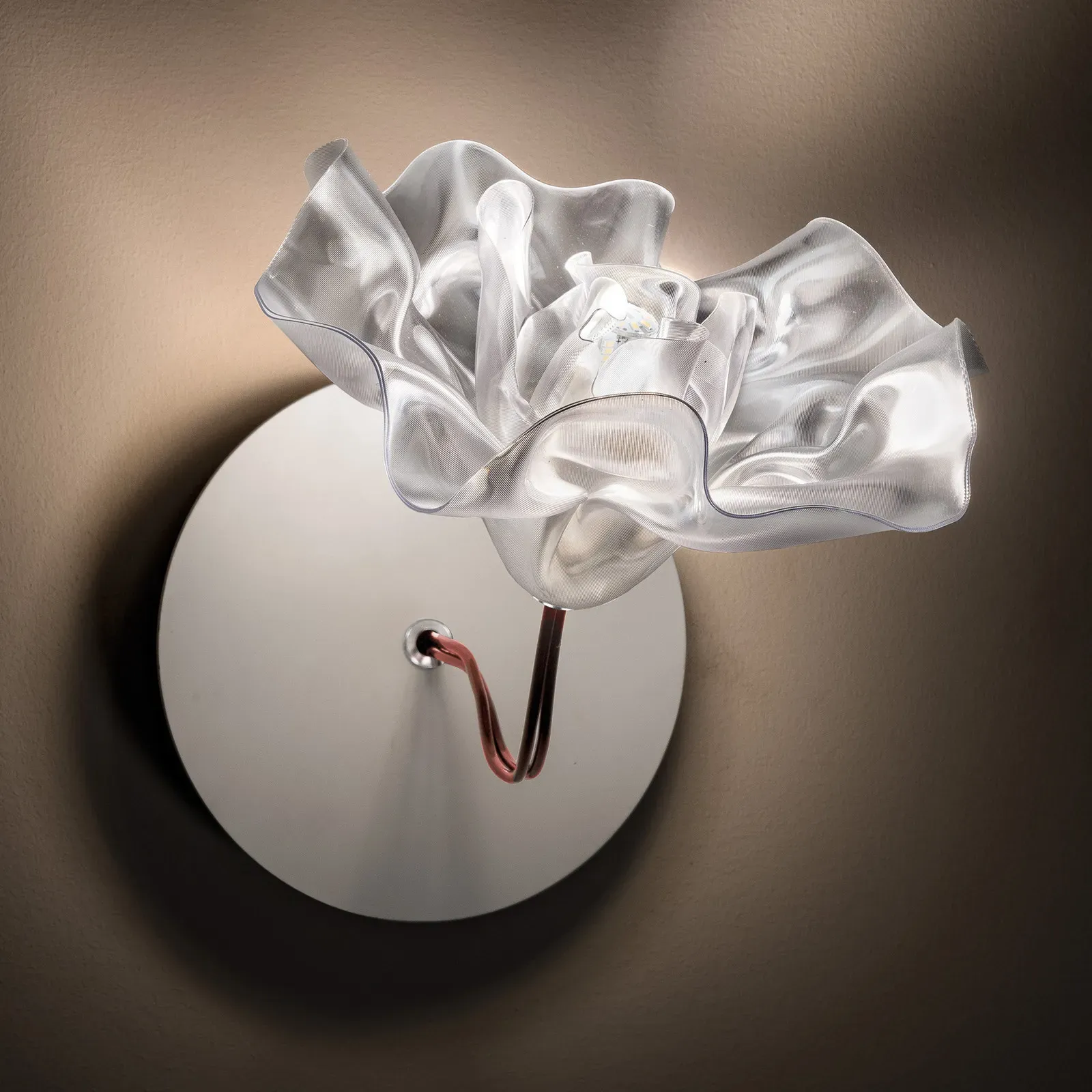 Wandleuchte Slamp, LaFleur, dimmbar, Weiß, für Wohnzimmer, Kunststoff, Design - 18 - 16