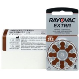 Rayovac Extra 312, 80 Stück, Hörgerätebatterien, hohe Leistung, Zink-Luft-Batterien, 10 Blisterkarte, braun, 312AUX-8XEMF-10