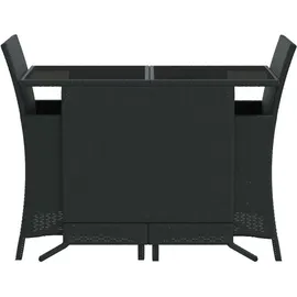 vidaXL Bistro-Set 3-tlg. Schwarz