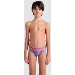 Badehose Slip Jungen arena Ondulation - Black-multi Violet - 116