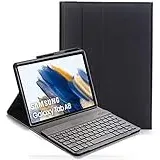 YHFZR Tastatur Hülle for Samsung Galaxy Tab A8 2021 - (QWERTY Layout), Ultradünn Flip Entfernbar Drahtloser Keyboardständer Ledertasche für Samsung Galaxy Tab A8 SM-X200/205 10,5 Zoll, Schwarz
