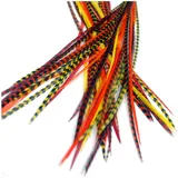 Feder-Haarverlängerung, echte Federn, 18-23 cm, 20 Stück (Sunburst)