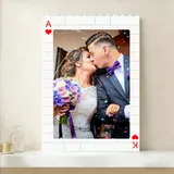 PSUNEY Personalisiertes Baustein Puzzle mit Foto & Text, Individuelles Foto Puzzle zum Selbst Gestalten, Fotogeschenke für Valentinstag Jahrestag Geburtstag Familie, Freunde & Paare