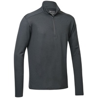 Kaipara - Merino Sportswear Langarmshirt Merino Zip-Neck Herren Regular 200 (1-tlg) aus reiner Merinowolle Made in Germany schwarz M