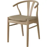 Stuhl HAMMEL FURNITURE "Frida, Esszimmerstuhl, Wohnzimmerstuhl", , weiß geölt, weiß geölt, B:53cm H:75cm T:54cm, Massivholz, Stoff, Stühle, Massivholz, gepolsterte Sitzfläche, versch. Farbvarianten