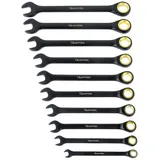 Brüder Mannesmann Werkzeuge Quantool Gabel-Knarren-Ringschlüsselsatz, 10-tlg.