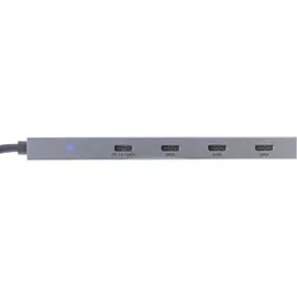 InLine USB 3.2 Gen.2 Hub (10Gb/s), 4 Port USB-C, OTG, Aluminiumgehäuse