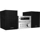 Grundig CMS 4200 BT DAB+ Kompaktanlagen (Silber (Bedienteil), Schwarz (Lautsprecher))