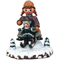 Hubrig Winterkinder Schlittenfahrerin 7 cm bunt/grün