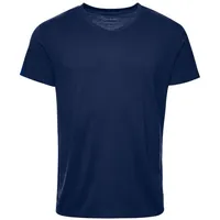 Kaipara - Merino Sportswear Funktionsshirt Merino Shirt Herren Kurzarm Regularfit V-Neck 150 (1-tlg) aus reiner Merinowolle Made in Germany blau XXL