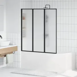 vidaXL Duschwand Schwarz 132 x 2 x 140 cm Aluminium