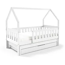 masseno Kinderbett BAMBINA 80 x 160 cm Kiefer massiv weiß