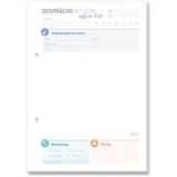 Häfft Gesprächsnotizen Block A5, 50 Blatt - Notizblock für Telefonnotizen, Anrufnotizen und mehr - nachhaltig & klimaneutral