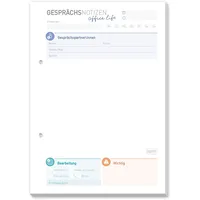 Häfft Gesprächsnotizen Block A5, 50 Blatt - Notizblock für Telefonnotizen, Anrufnotizen und mehr - nachhaltig & klimaneutral
