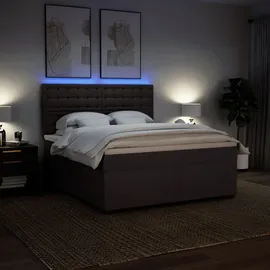 vidaXL Boxspringbett 180 x 200 cm Dunkelbraun