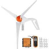 Mophorn - vevor 500 w Windkraftanlage, 12 v Windgenerator, 3-Blatt-Windkraftgenerator mit Anemometer, MPPT-Regler und einstellbarer Windrichtung,