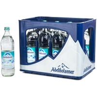 Adelholzener Mineralwasser Extra Still Glasflasche MEHRWEG mit Kasten 12x 0,75L