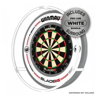 WINMAU Dart-Wandschutz Plasma + Surround Bundle ICE 4306 weiß
