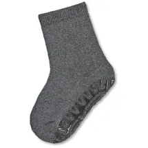 Sterntaler Fli Fli SOFT uni - Unisex Fliesen Flitzer einfarbig - warme Stoppersocken Baby mit Innenfrottee - elastische Baby und Kinder Strümpfe mit Anti-Rutsch-Sohle, anthrazit melange, Größe 26 - 26