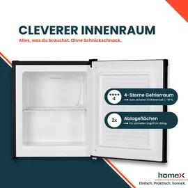 Homex Mini-Gefrierschrank FM1015-B Schwarz