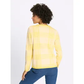 Sieh an! Rundhals-Pullover zitrone/ecru 46