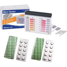 WATER I.D. GMBH Mini Pooltester Chlor pH Brom Testgerät manuell 40 Tabletten
