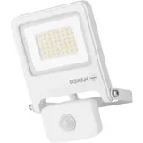 OSRAM LED-Außenstrahler Endura Flood, 30W 3000K, 2.700 lm, Bewegungsmelder, Netzbetrieb, weiß