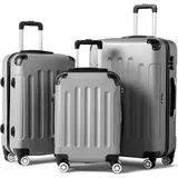 LALAHO Koffer-Set 4-tlg. beige/blau/schwarz/türkis