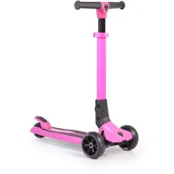 Byox Kinderroller Lamborghini 3 Räder klappbar PU-Räder ABEC-7 LED-Räder Bremse pink