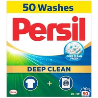 Persil Universal Pulver Tiefenrein Waschmittel (50 Waschladungen), Vollwaschmittel für reine Wäsche und hygienische Frische für die Maschine, effektiv von 20 °C bis 95 °C