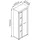 VCM Vitrine Usilo 60 x 35 x 159 cm Mehrfarbig