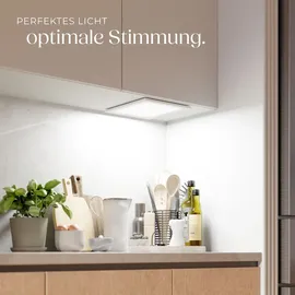 Tectake Lucerna 1 LED-Paneel weiß Stahl 29,5 x 29,5 cm