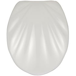 WENKO WC-Sitz »Muschel«, Duroplast, oval,  mit Softclose-Funktion - weiss